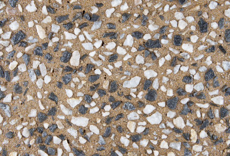 exposed aggregate concrete gold