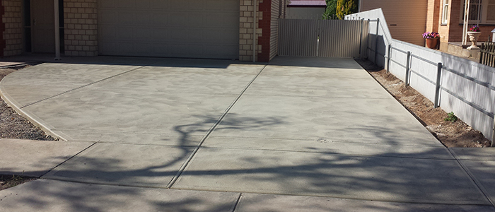 Plain concrete driveways in Adelaide