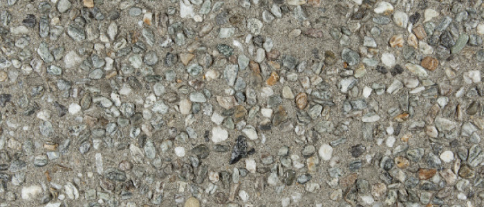 exposed aggregate concrete spice seeded with gunsmoke
