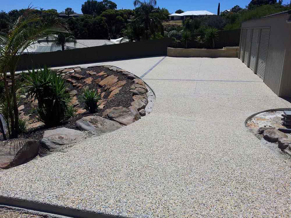 Exposed aggregate driveway Adelaide south Australia